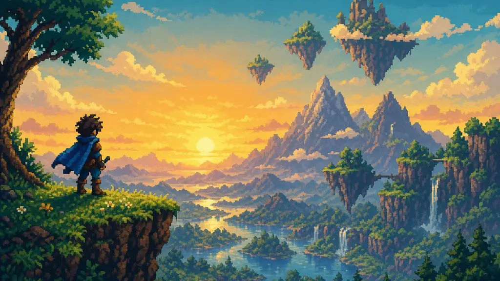 像素風冒險場景